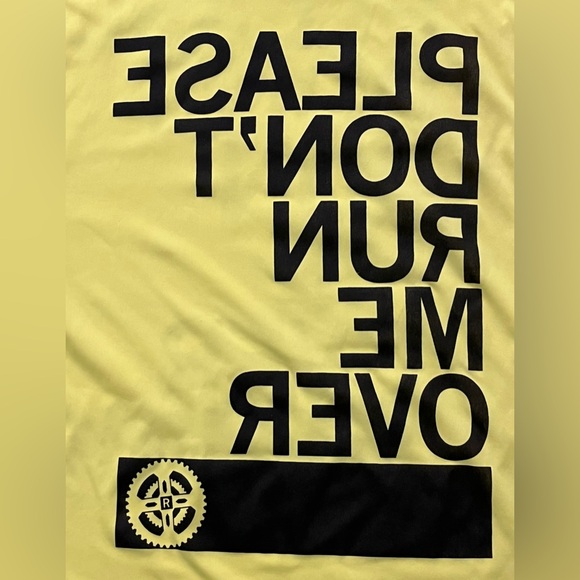 Men’s Neon “Please Don’t Run Me Over” Cycling Shirt - Size L - Picture 3 of 4